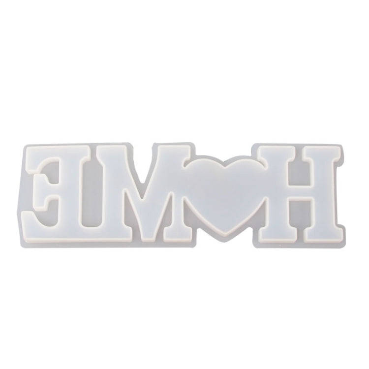 2 PCS DIY Crystal Epoxy Silicone Letter Mold(Positive Letter MD3314_HOME Mold)