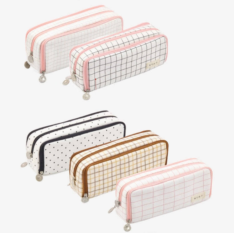 Angoo Double-Open Multi-Layer Stationery Pencil Case Multifunctional Cosmetic Bag(Ink Painting)