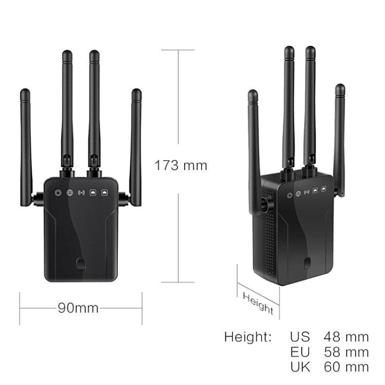 M-95B 300M Repeater WiFi Booster Wireless Signal Expansion Amplifier(White - US Plug)