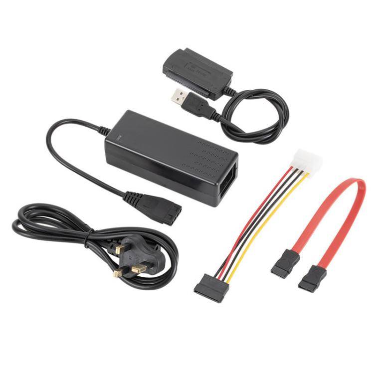 YP009 Three-Purpose USB to IDE/SATA Easy Drive Cable Hard Disk Drive Data Cable with Power Supply...