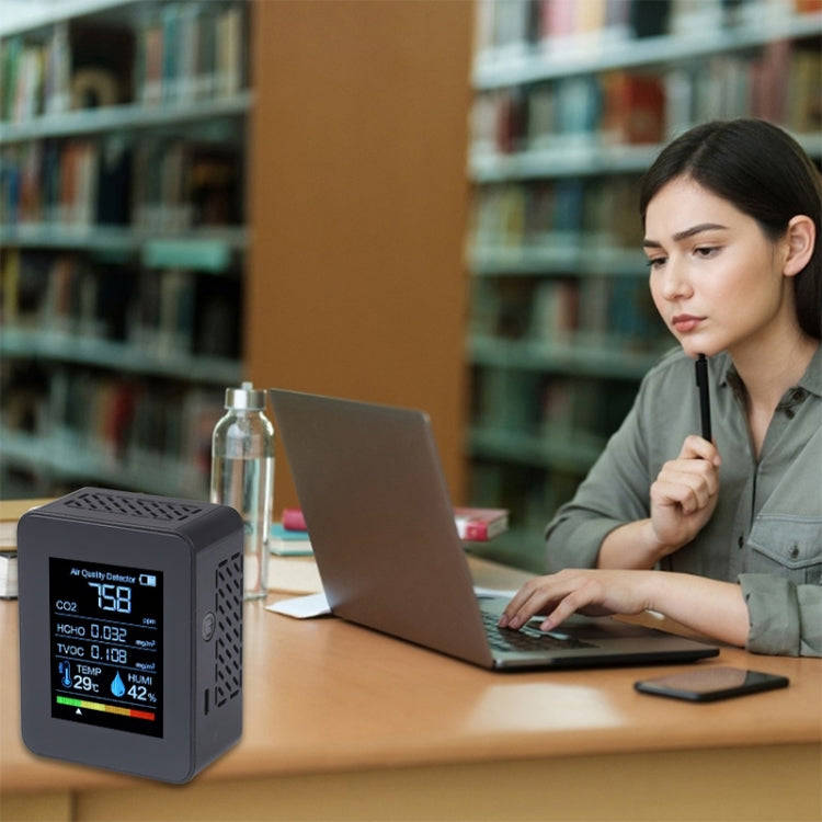 TVOC1 Portable CO2 Air Quality Formaldehyde Carbon Dioxide Detector Indoor Temperature Hygrometer...