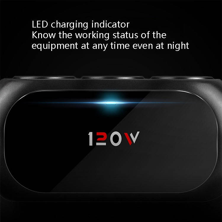 Car Charger Cigarette Lighter 1 In 3 Mobile Phone USB Car Charger(Black)