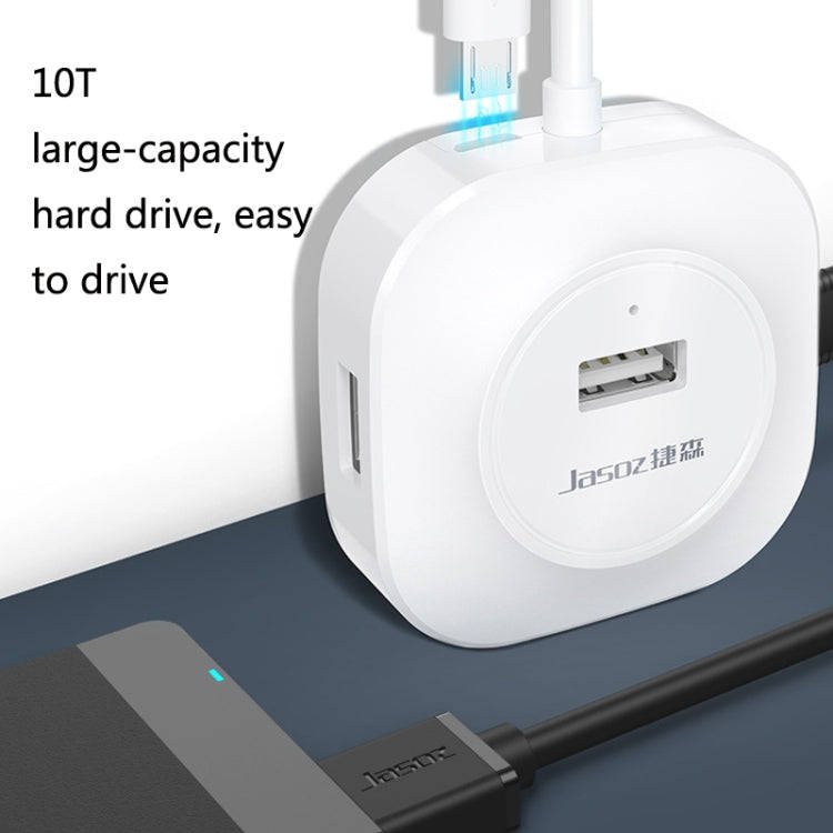 Jasoz High-Speed USB2.0 4-Ports HUB 1 to 4 Docking HUB, Colour: White 0.5m