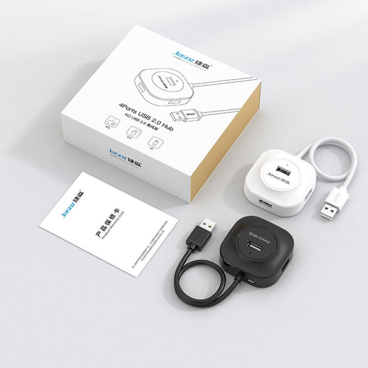 Jasoz High-Speed USB2.0 4-Ports HUB 1 to 4 Docking HUB, Colour: White 0.5m