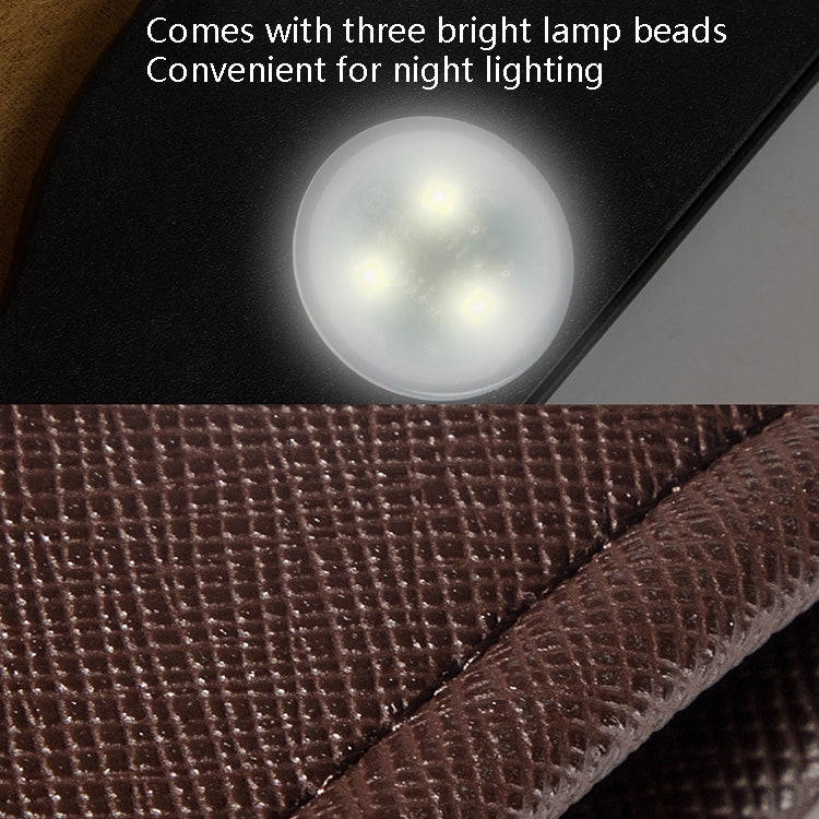 Car Trash Can Storage Bag Hanging Paste With LED Light Garbage Bag(Small (Red))