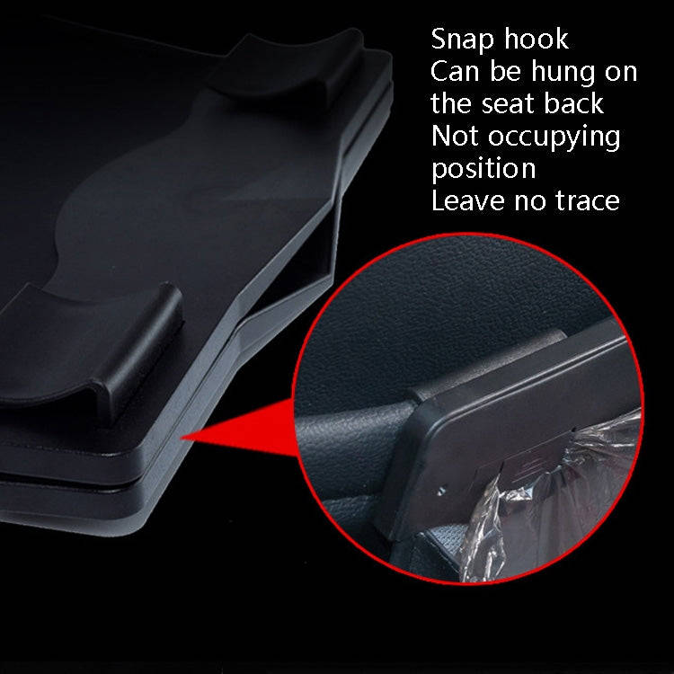 Car Trash Can Car Chair Back Hanging Storage Box Hidden Folding Storage Bag With LED Light(Black)