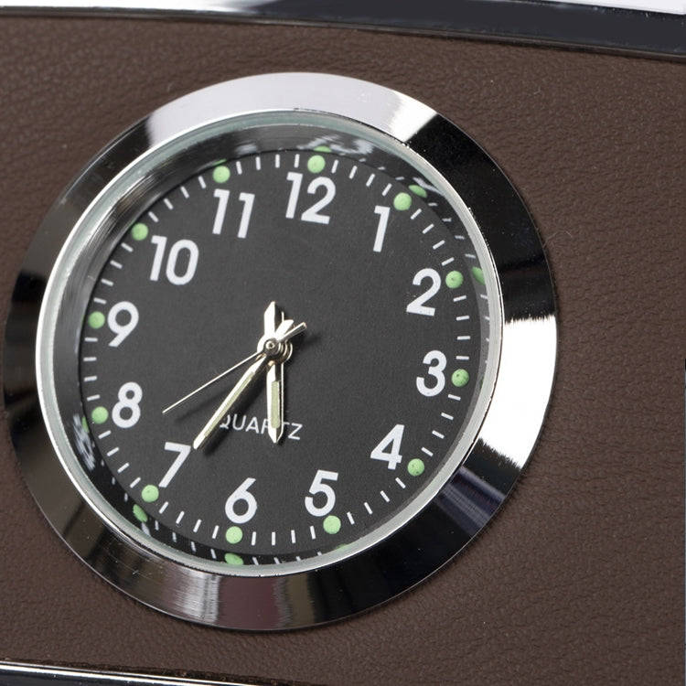 Car Clock Tissue Box Multi-Function Vehicle Instrument Table Paper Towel Box, Style: With Clock (...