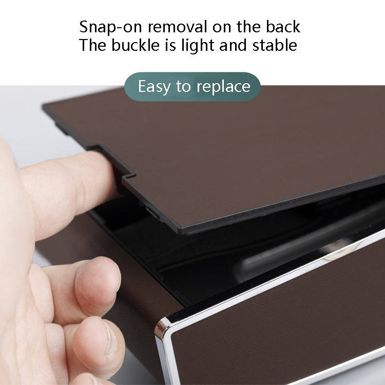 Car Clock Tissue Box Multi-Function Vehicle Instrument Table Paper Towel Box, Style: With Clock (...