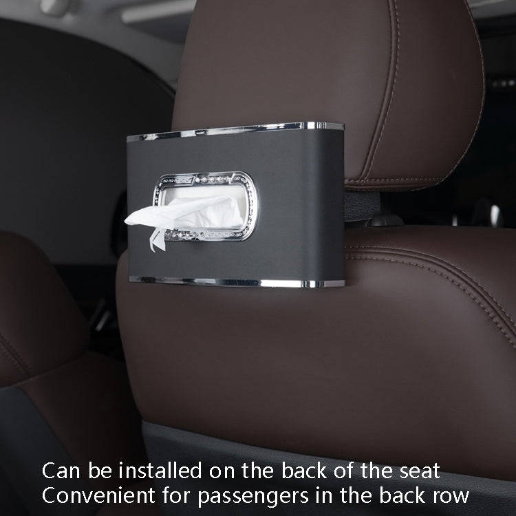 Car Clock Tissue Box Multi-Function Vehicle Instrument Table Paper Towel Box, Style: With Clock (...