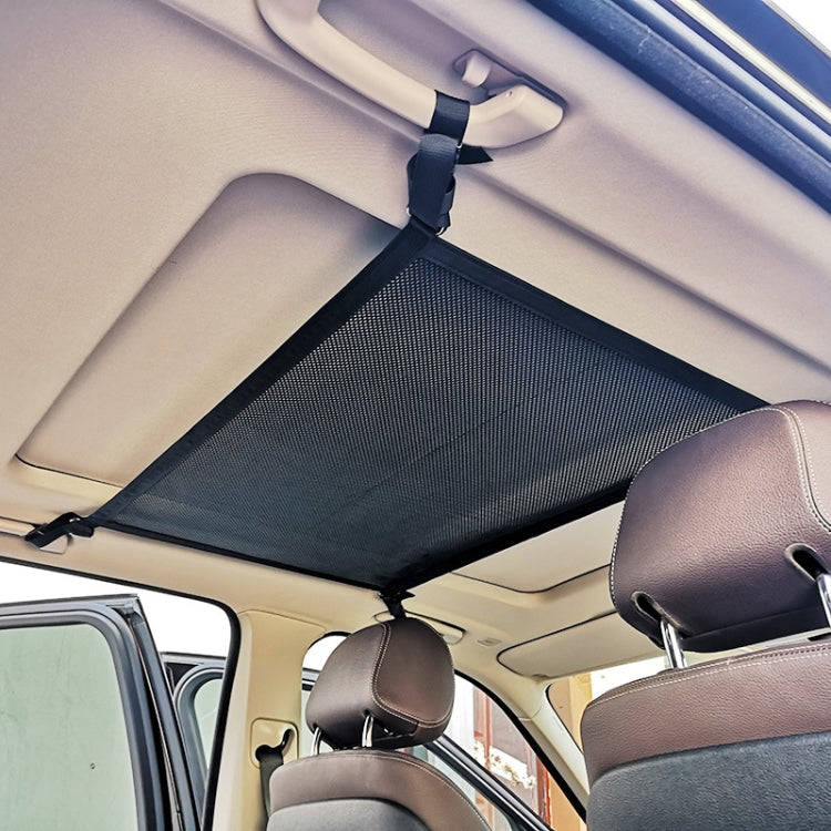 Car Storage Network Pocket Car Roof Seating Room Mesh Folding Hanging Bag, Style: Single Layer(Bl...
