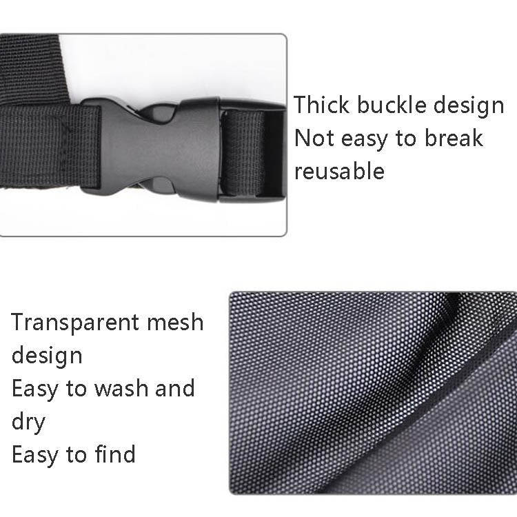 Car Storage Network Pocket Car Roof Seating Room Mesh Folding Hanging Bag, Style: Single Layer(Bl...