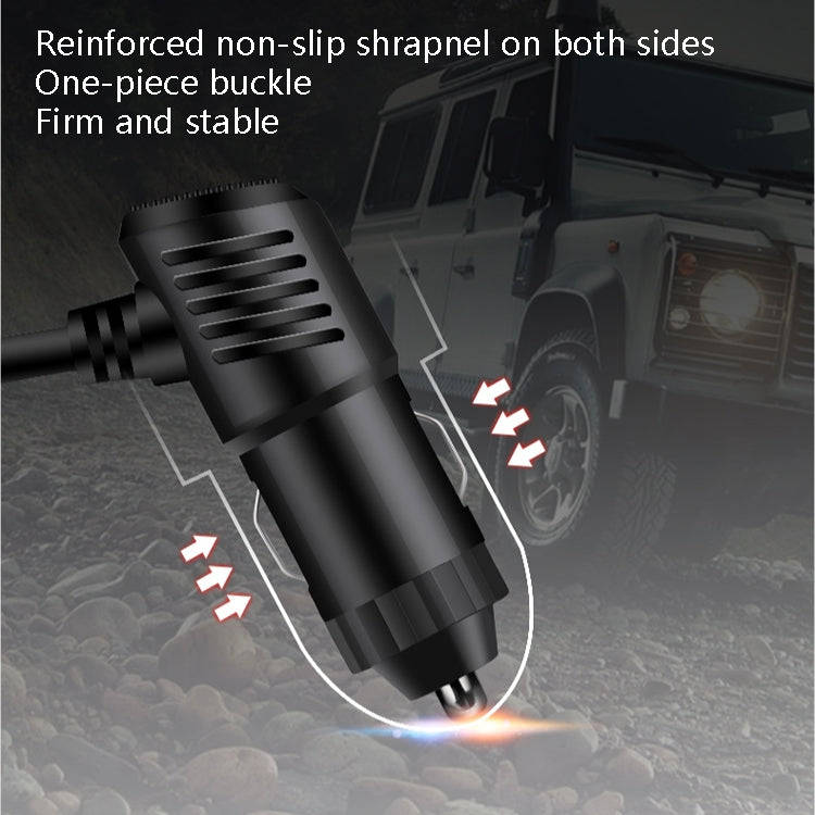 Car Cigarette Lighter Multi-Function Mobile Phone Charging USB Car Charge 12/24V Adapter Plug(Bla...