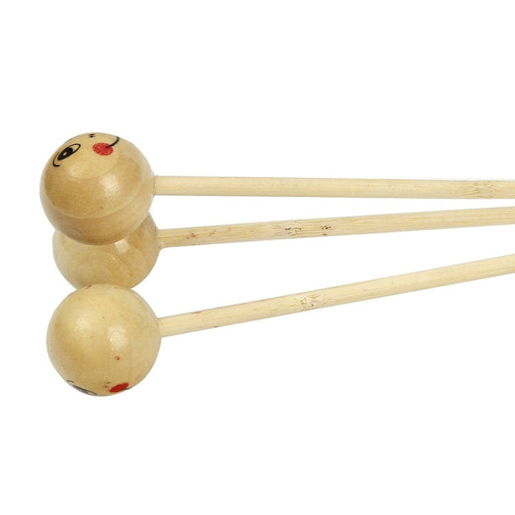 Wooden Smiling Face Knock Back Hammer Multifunctional Health Massage Hammer(Three Treasures Hammer)
