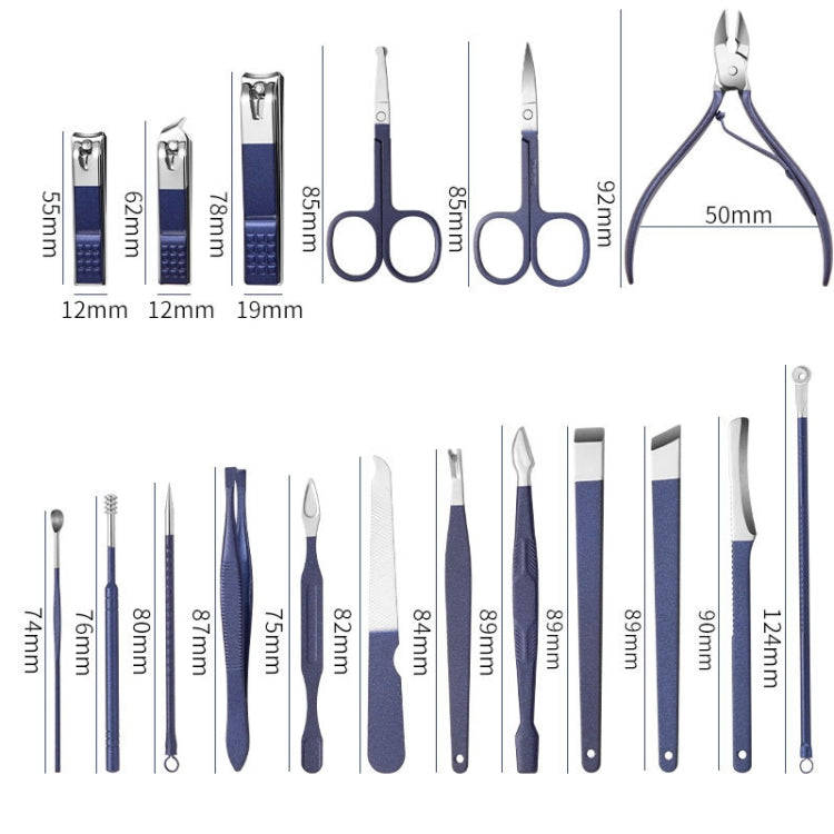 2 Sets 7 In 1 Stainless Steel Nail Clipper Set Nail Art Set Manicure Tools