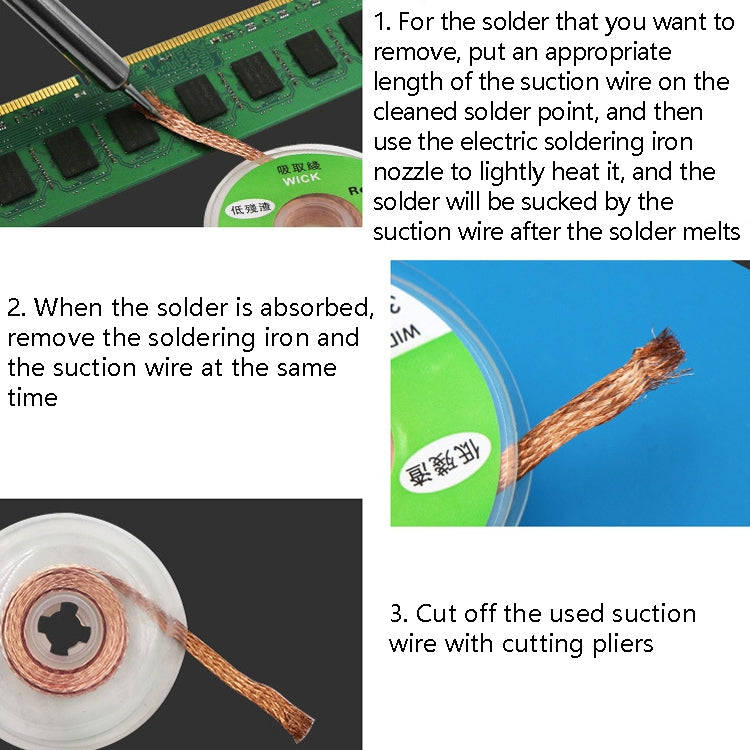4 PCS Silk Wire Deficiency Tin With Low Residue Strip BGA To Remove Tin Welding Strip Electronic ...