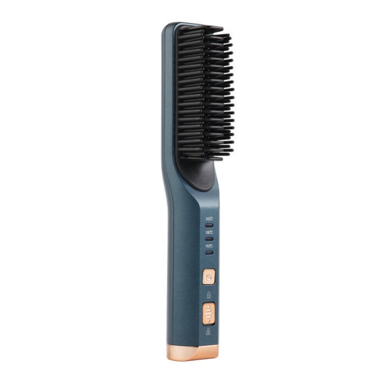 2 In 1 Curling And Straightening Dual-Use Mini Multi-Function Hair Straightener, Colour : Blue