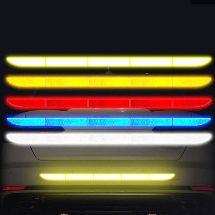 5 Sets Car Trunk Reflective Decorative Strip Anti-Scratch Car Tail Warning Decorative Stickers(Blue)