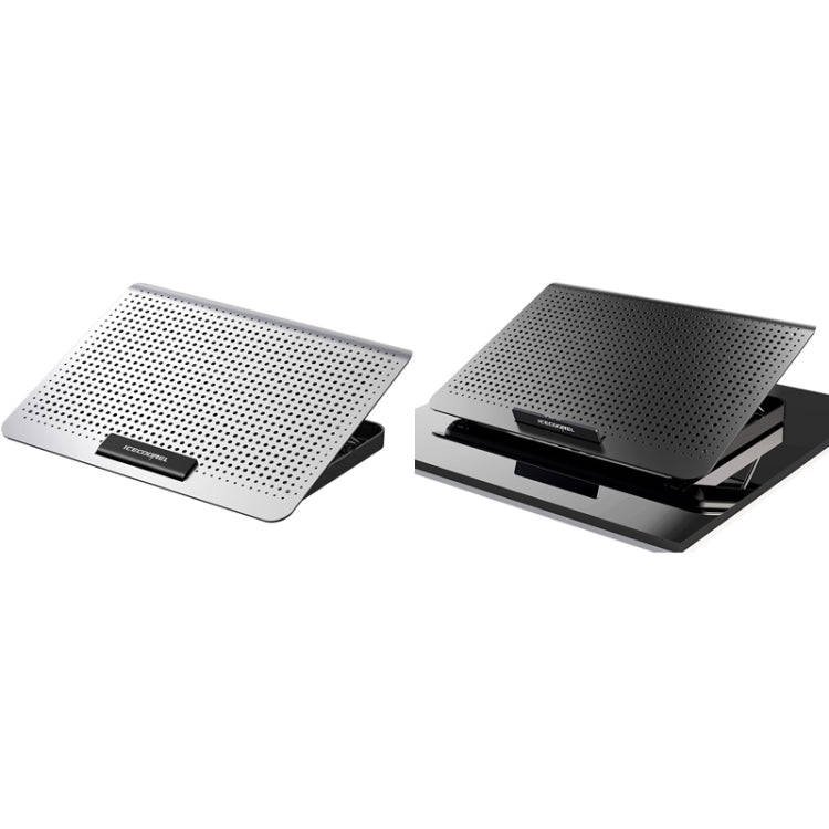 ICE COOREL Laptop Aluminum Alloy Radiator Fan Silent Notebook Cooling Bracket, Colour: Space Silver