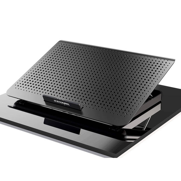 ICE COOREL Laptop Aluminum Alloy Radiator Fan Silent Notebook Cooling Bracket, Colour: Six-Fan Tu...