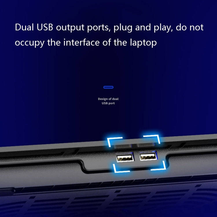 ICE COOREL N106 Laptop Base Adjustment Radiator Dual-Fan Notebook Cooling Bracket, Colour: Flagsh...