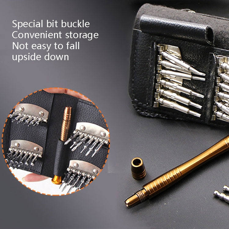 25 In 1 Multi-Purpose Leather Case Manual Screwdriver Batch Set Mobile Phone Notebook Repair Tool...