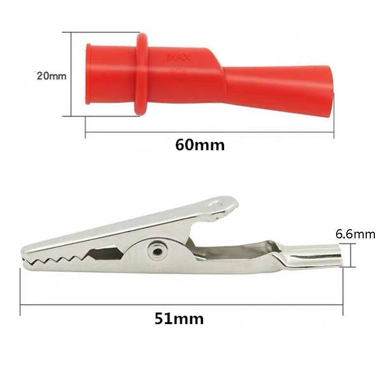 10 Pairs Multimeter Crocodile Clip Capacitor Clip Cover Pen Universal Accessories Connector Test ...