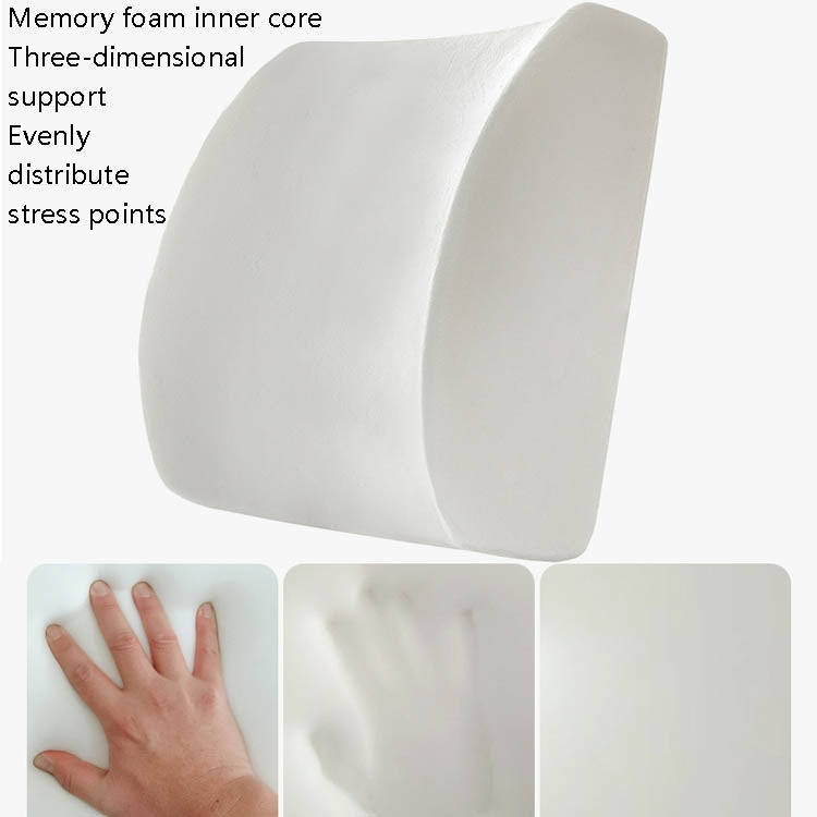Office Waist Cushion Car Pillow With Pillow Core, Style: Memory Foam(Mesh Gray)