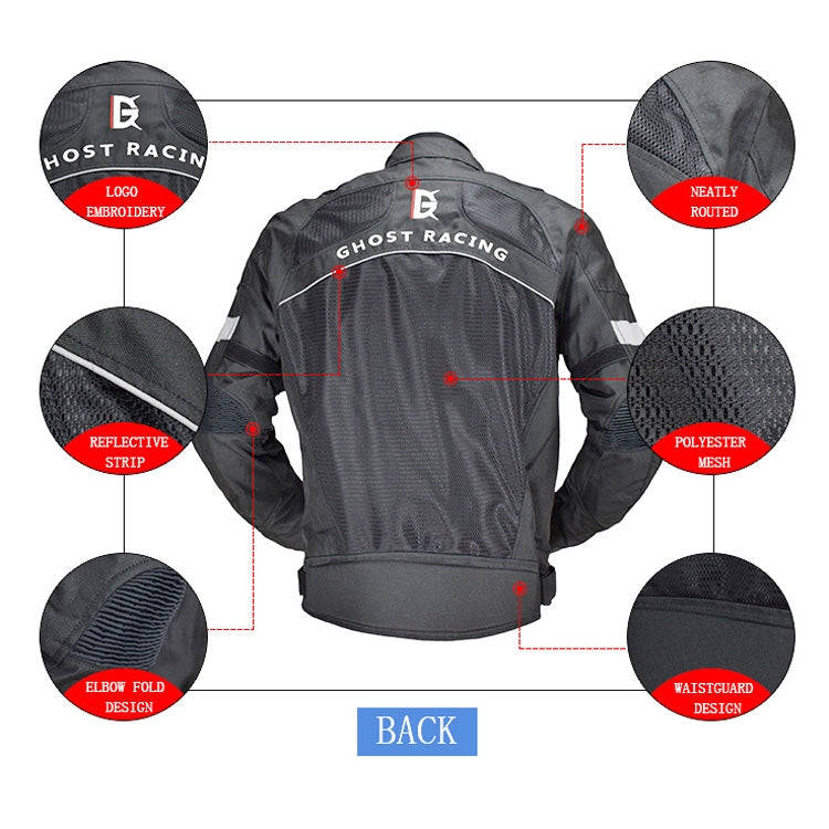 GHOST RACING GR-Y05 Motorcycle Cycling Cloth Men Knight Racing Jacket Keep Warm Anti-Fall Locomot...