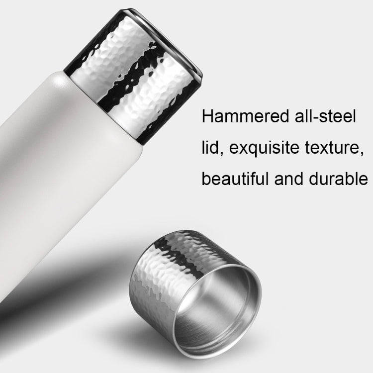 316 Stainless Steel Hammered Lid Thermos Coffee Cup with Tea Filter, Size: 430ml(Purple)