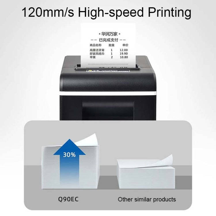 Xprinter XP-Q90EC 58mm Portable Express List Receipt Thermal Printer, Style:LAN Port(US Plug)