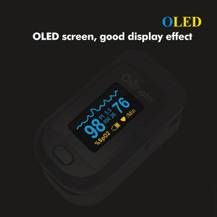 JZ-133R Finger Pulse Oximeter Finger-Type Blood Oxygen Saturation Monitor, Colour: White(English ...