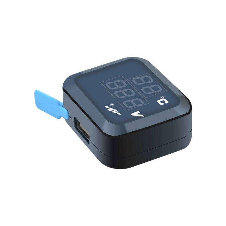 12-24V Motorcycle Modified Electronic Meter Voltage Temperature Table With USB Car Charger(Blue Red)