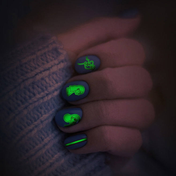 10 PCS Waterproof Sweat Proof Environmental Luminous DIY Nail Stickers(SN-145)