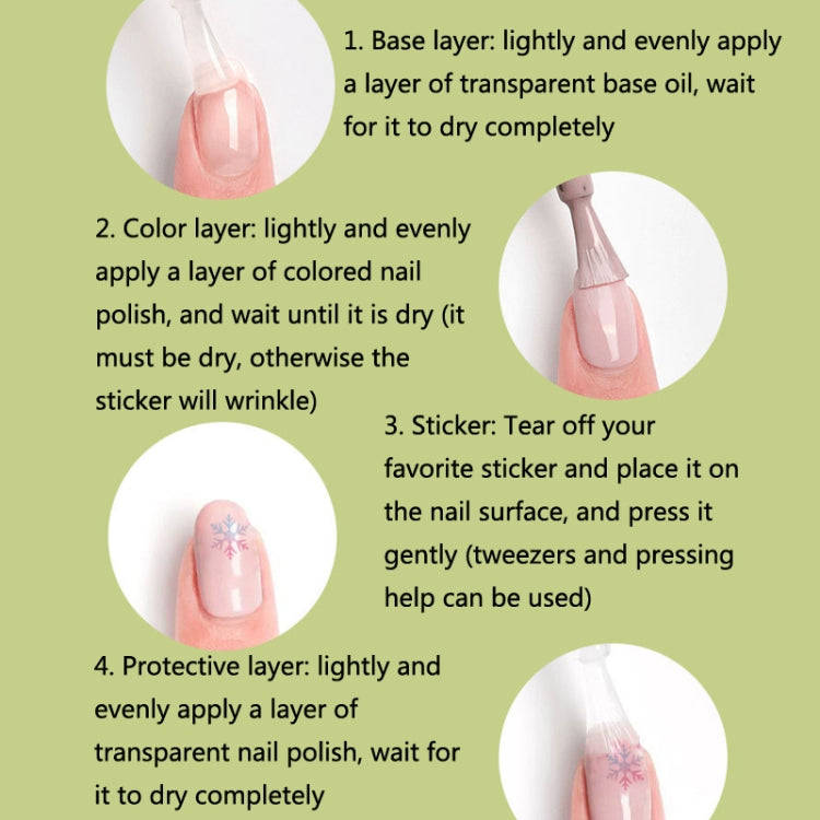 10 PCS Waterproof Sweat Proof Environmental Luminous DIY Nail Stickers(SN-147)