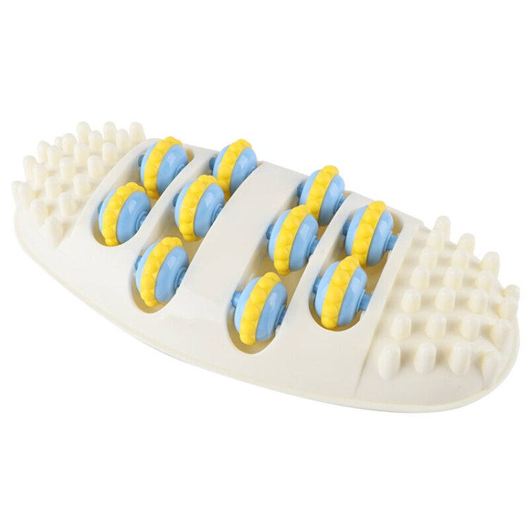 666 Household Stimulating And Kneading Foot Acupuncture Point Roller Type Foot Massager(White)