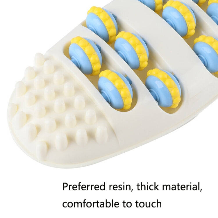 666 Household Stimulating And Kneading Foot Acupuncture Point Roller Type Foot Massager(White)
