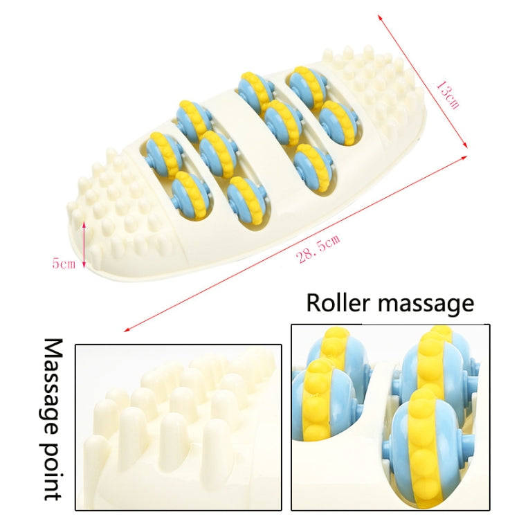 666 Household Stimulating And Kneading Foot Acupuncture Point Roller Type Foot Massager(White)