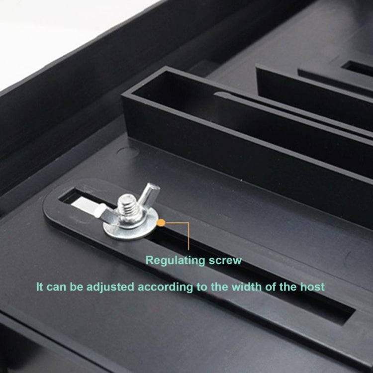 ZJ008 Computer Host Bracket with Brake Movable Tray(Gray White)