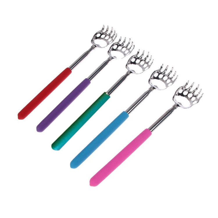 Bear Claw Shape Stainless Steel Telescopic Massage Scratcher, Random Color Delivery(Feet)