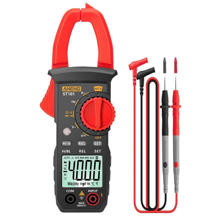 ANENG Intelligent Digital Backlit Clamp-On High-Precision Multimeter, Specification: ST181