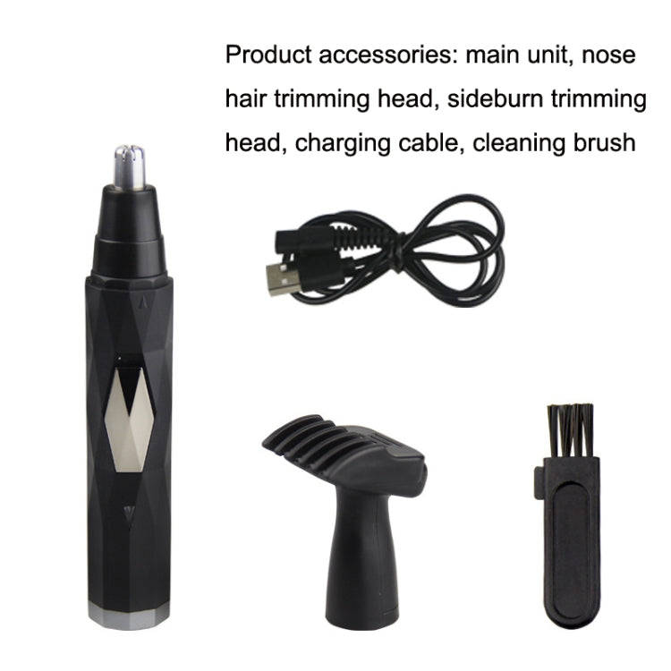 BD-9300 Multifunctional Electric Nose Hair Device Set(Black)