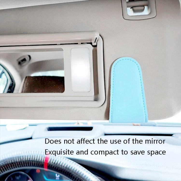 Car Sun Visor Glasses Clip Ticket Storage Clip(Beige)