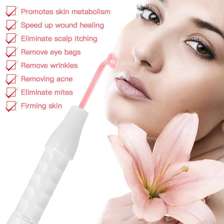 10W  High-Frequency Electrotherapy Instrument Beauty Instrument With 4 Tube Purple Light(EU Plug)