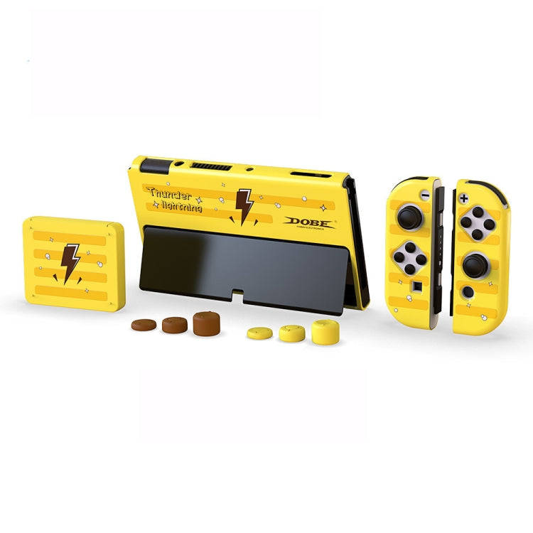 DOBE TNS-1192  Host Handle Protective Shell + Card Box + Rocker Cap Set For Switch OLED