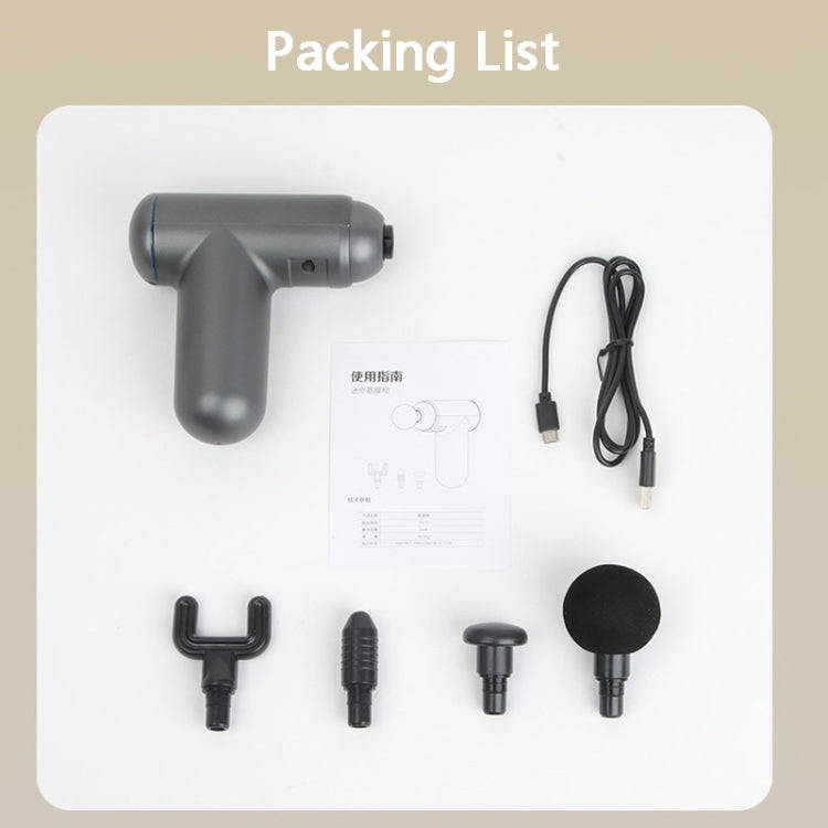 J12A Mini Vibrating Massage Button Type Fascia Gun, Specification: Black