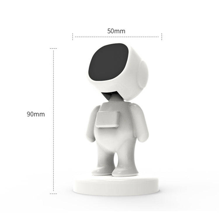 TOPFREE Astronaut Car Bracket Magnetic Adhesive Paste Navigation Car Phone Bracket(White)