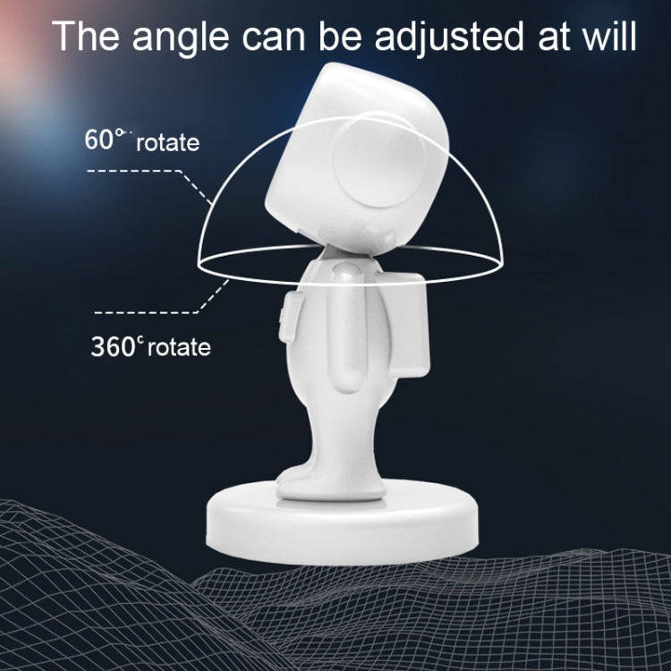 TOPFREE Astronaut Car Bracket Magnetic Adhesive Paste Navigation Car Phone Bracket(Black)