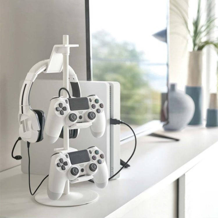 Gamepad Storage Rack Desktop Headphone Storage Rack, Color:  3 Floors Black