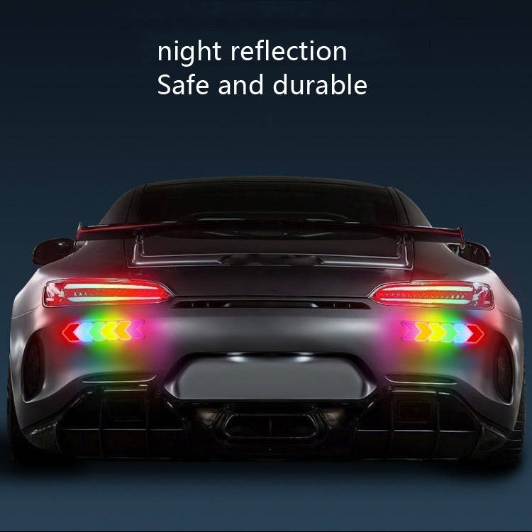 4pcs /Set Car Safety Warning Reflective Anti-Strike Stickers, Color: Epoxy Blue