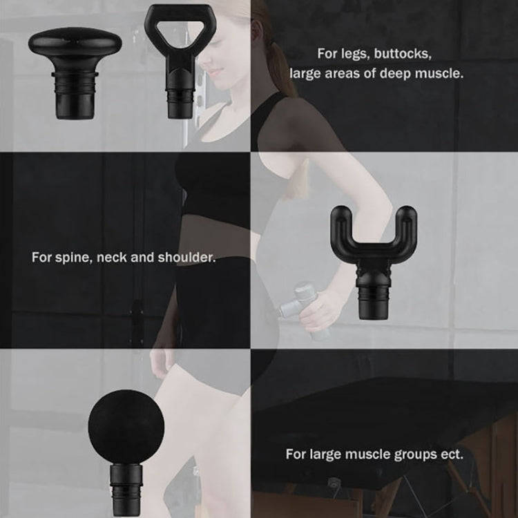 BG-128 6-speed Mini Convenient Massage Gun With 6 Massage Heads,CN Plug(Back)